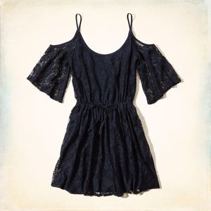 cold shoulder lace dress